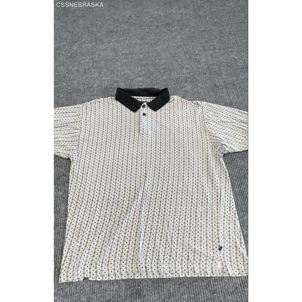 Bert Pulitzer Micro-Geometric Men's Collector's Edition 100% Cotton Golf Polo LG